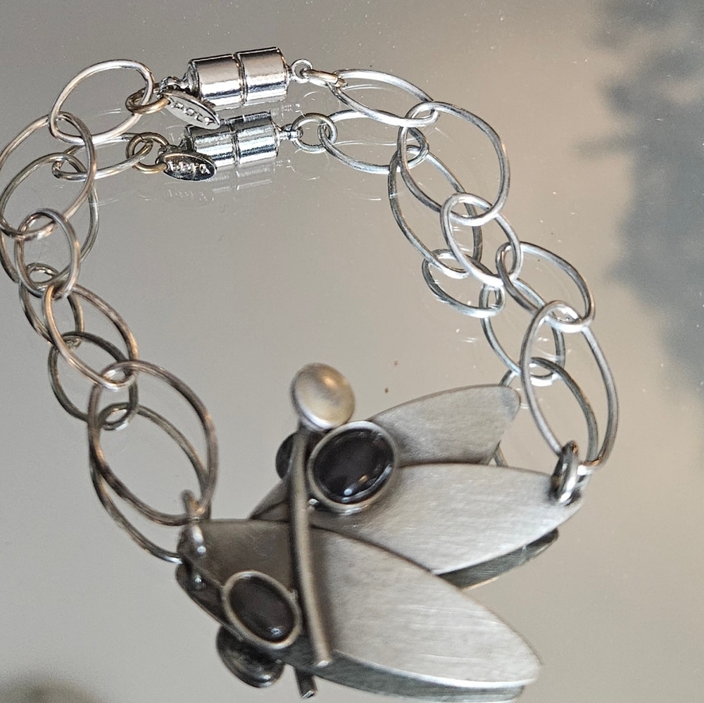 Silver Dragonfly Bracelet
